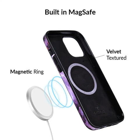 Purple Stone Marble iPhone Case