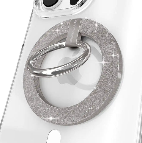 Grey Stardust Glitter MagSafe Grip Ring