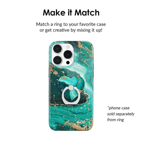 Emerald Marble Phone Ring