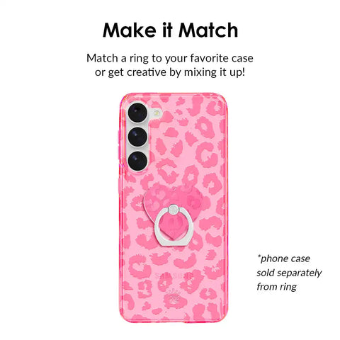 Candy Pink Leopard Phone Ring