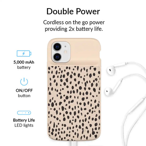 Spotted Cheetah iPhone Charging Case
