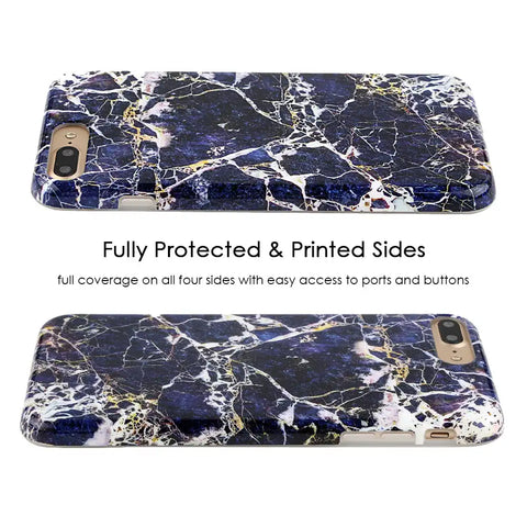Midnight Gold Marble iPhone Case