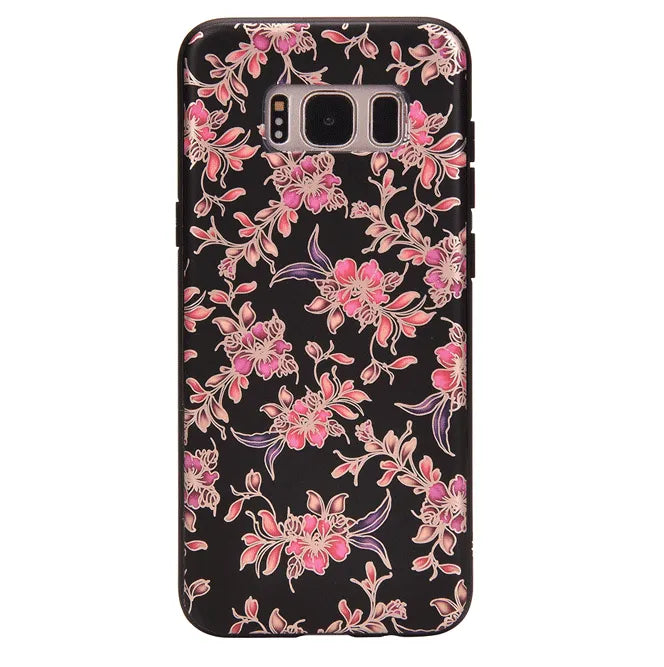 Midnight Floral Chrome Samsung Galaxy Case