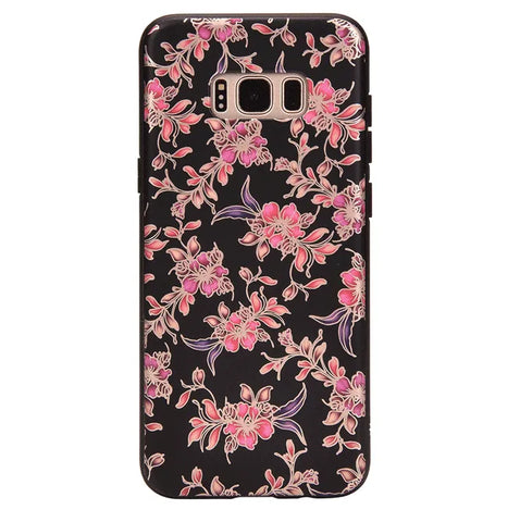 Midnight Floral Chrome Samsung Galaxy Case