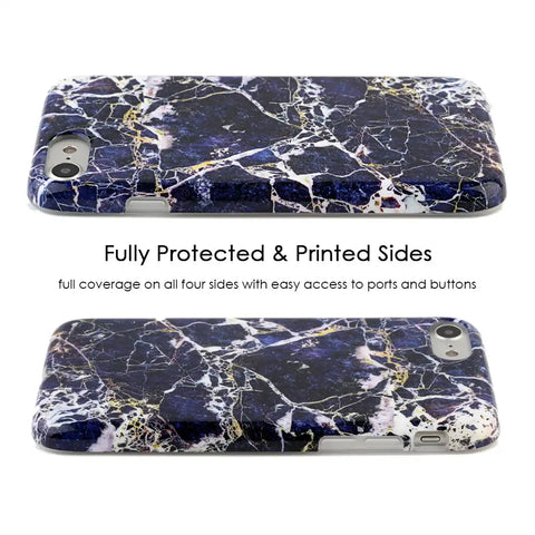 Midnight Gold Marble iPhone Case