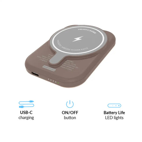 Toasted Almond Portable MagSafe Charger Power Pack