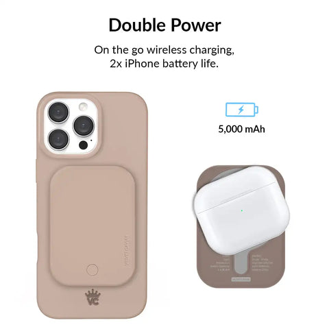 Toasted Almond Portable MagSafe Charger Power Pack