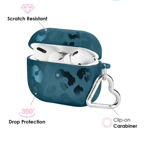 Metallic Navy Leopard AirPod Case