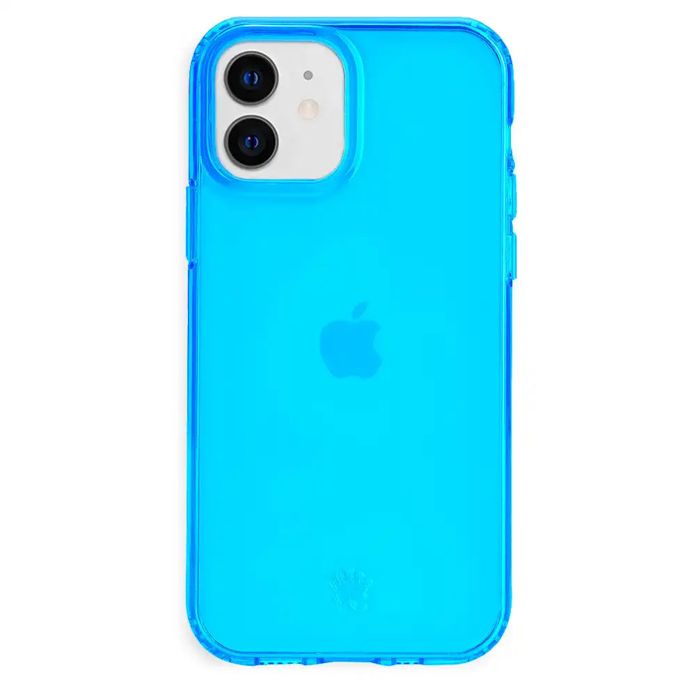 Neon Blue Clear iPhone Case