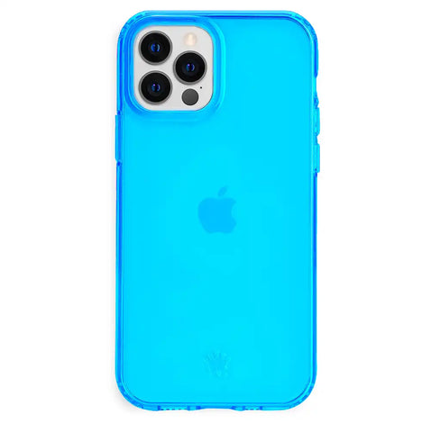 Neon Blue Clear iPhone Case