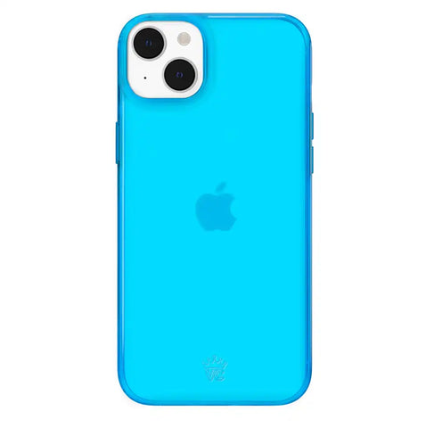 Neon Blue Clear iPhone Case