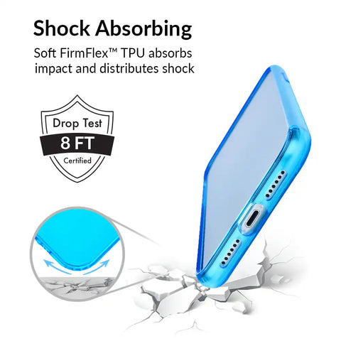 Neon Blue Clear iPhone Case