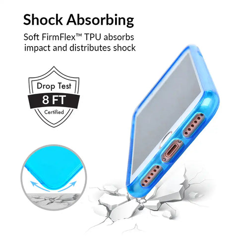 Neon Blue Clear iPhone Case