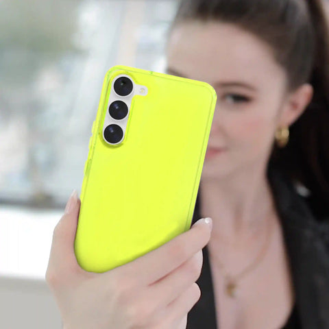 Neon Yellow Clear Samsung Case