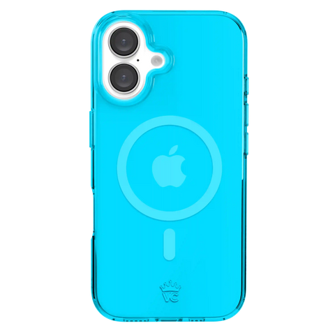 Neon Blue Clear iPhone Case