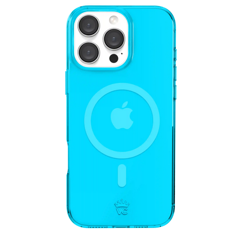 Neon Blue Clear iPhone Case