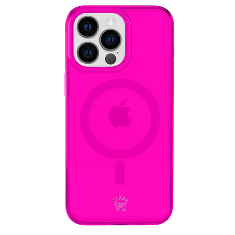 Neon Pink Clear iPhone Case