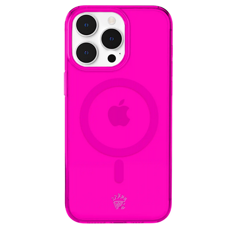 Neon Pink Clear iPhone Case