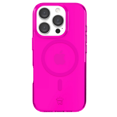 Neon Pink Clear iPhone Case