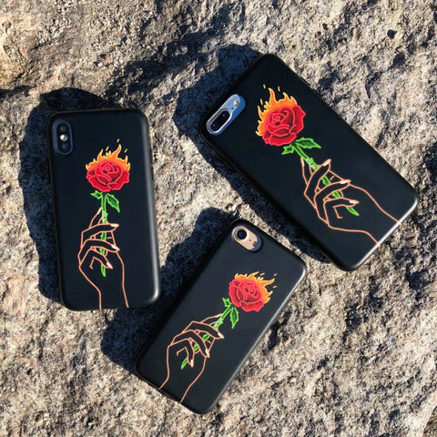 Neon Rose iPhone Case by Nessa