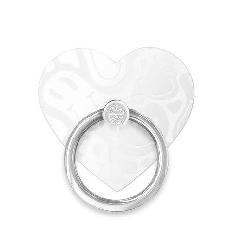 Clear Frosted Smiley Phone Ring