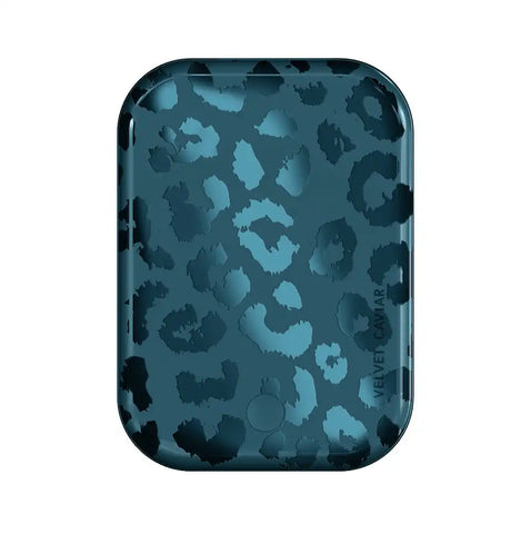 Metallic Navy Leopard Portable MagSafe Charger Power Pack