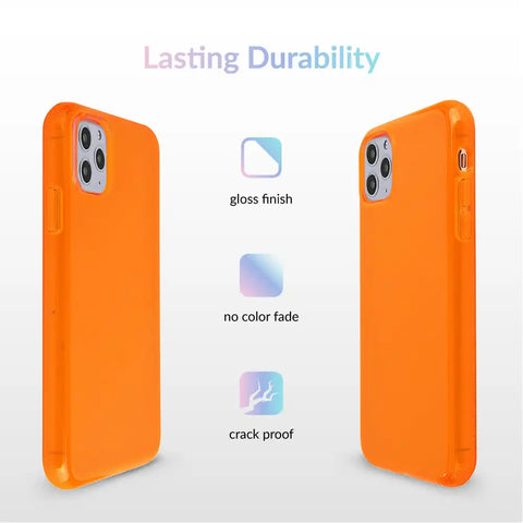 Neon Orange Clear iPhone Case