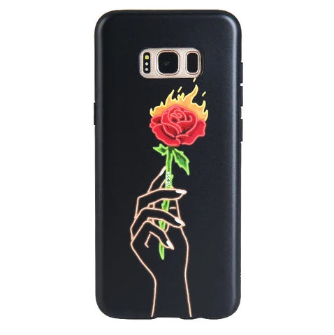 Neon Rose iPhone Case by Nessa