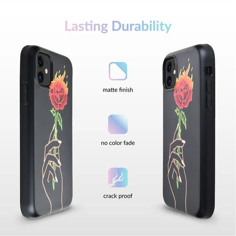 Neon Rose iPhone Case by Nessa
