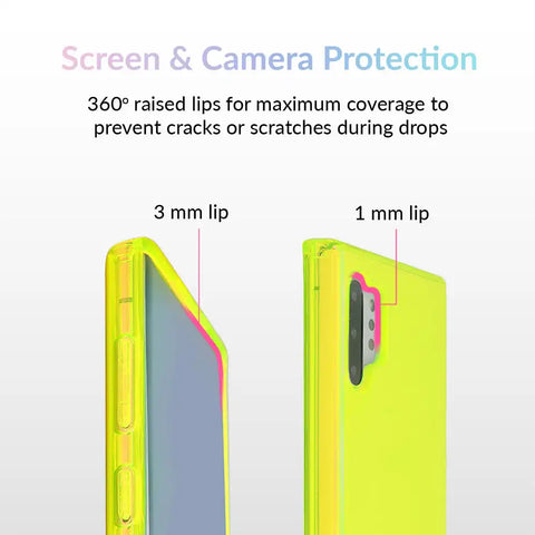 Neon Yellow Clear Samsung Case