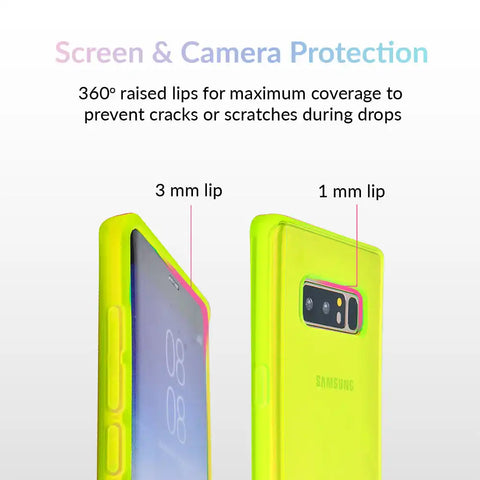 Neon Yellow Clear Samsung Case