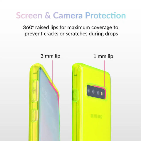 Neon Yellow Clear Samsung Case