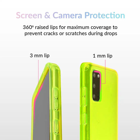 Neon Yellow Clear Samsung Case