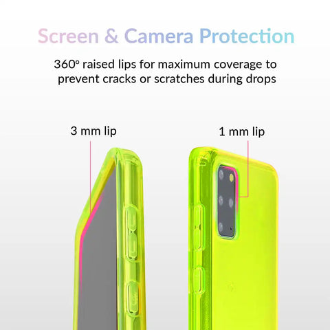 Neon Yellow Clear Samsung Case