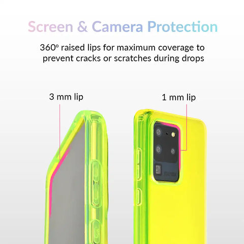 Neon Yellow Clear Samsung Case