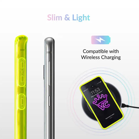 Neon Yellow Clear Samsung Case