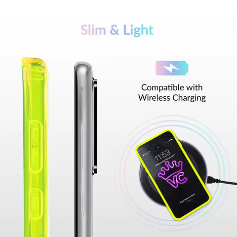 Neon Yellow Clear Samsung Case