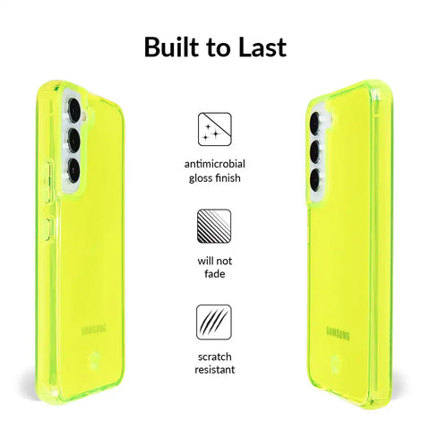 Neon Yellow Clear Samsung Case