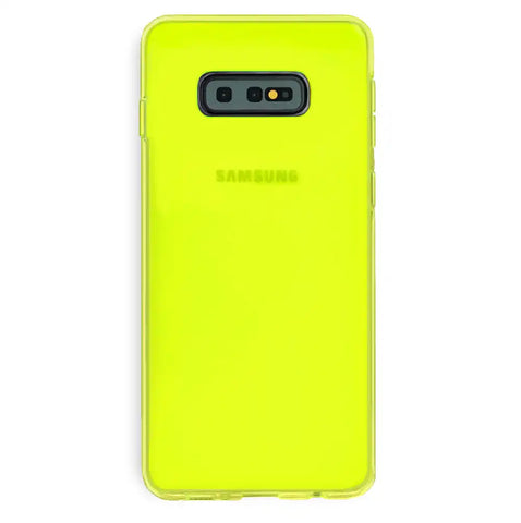 Neon Yellow Clear Samsung Case