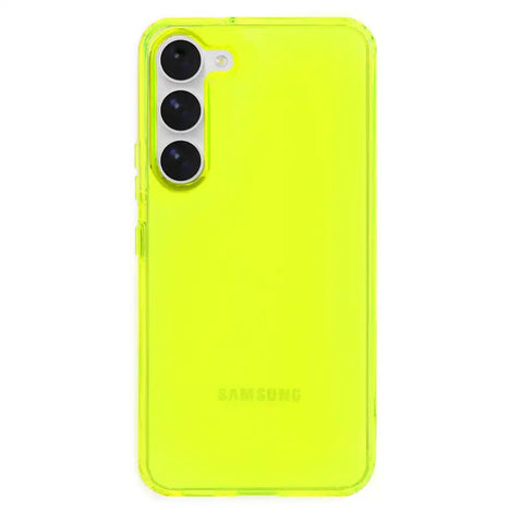 Neon Yellow Clear Samsung Case