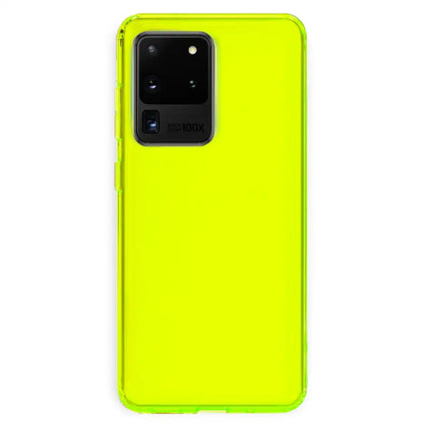Neon Yellow Clear Samsung Case