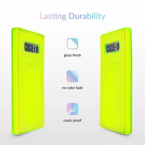 Neon Yellow Clear Samsung Case