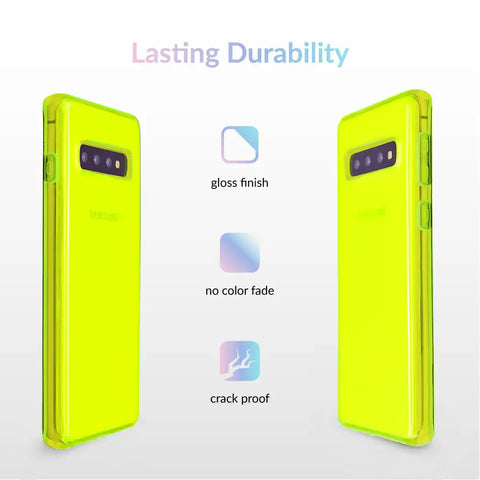 Neon Yellow Clear Samsung Case