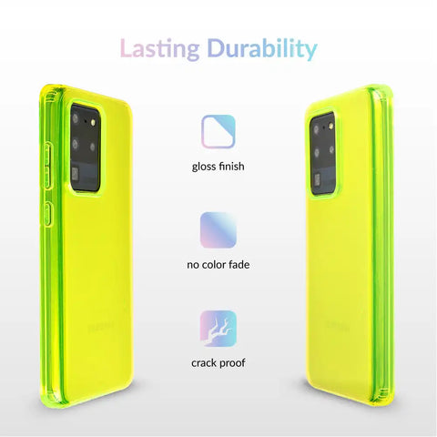 Neon Yellow Clear Samsung Case