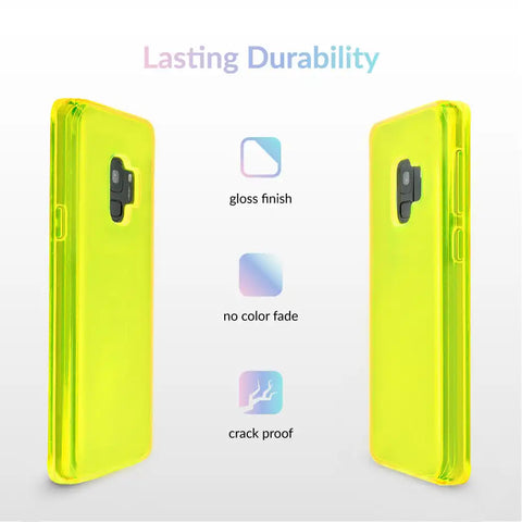Neon Yellow Clear Samsung Case