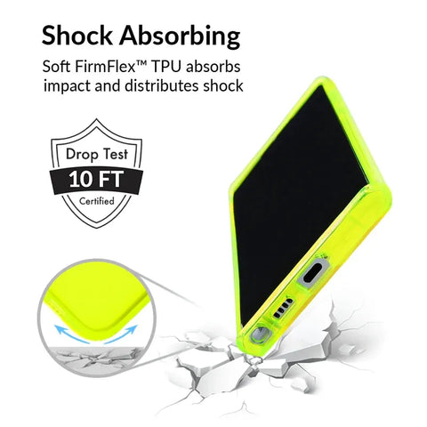 Neon Yellow Clear Samsung Case