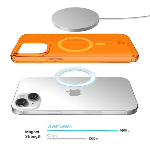 Neon Orange Clear iPhone Case