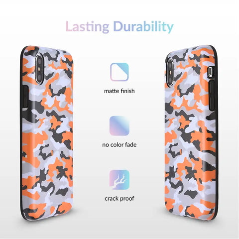 Orange Camo iPhone Case