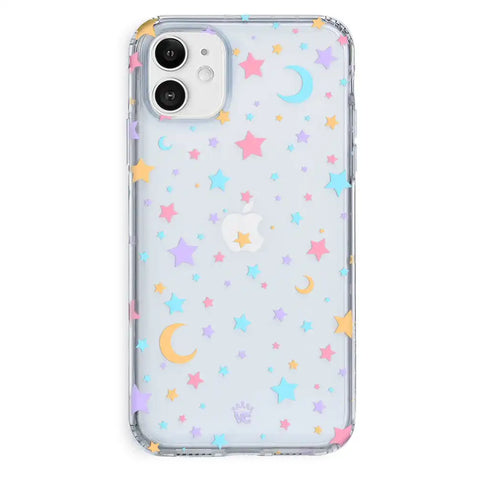 Pastel Starry Night Clear iPhone Case