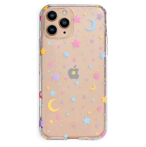 Pastel Starry Night Clear iPhone Case